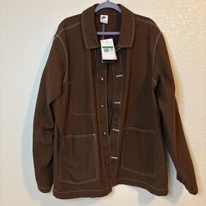 NIKE LIFE CHORE COAT JACKET FN0356-259 BROWN MENS Medium NEW WITH TAGS $135